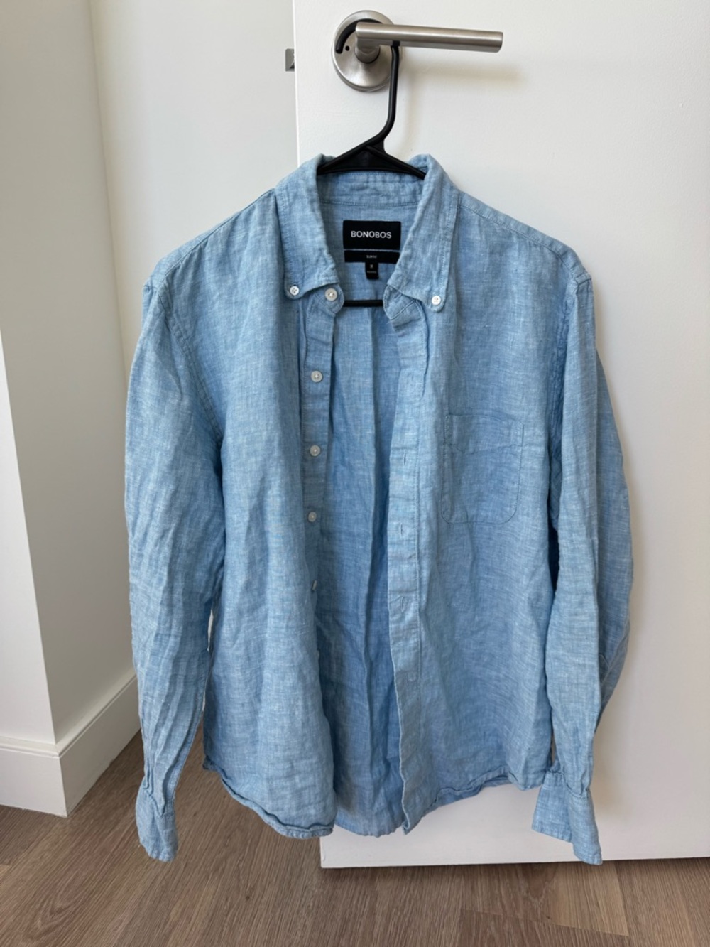 Bonobos Pale Blue Linen Button-Down Shirt
